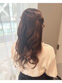 ミルクティーブロンド/ダークブルー/デジタルパーマ/伊勢原