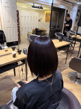 リゴ ヘアー(RIGO hair) 艶感ストレートボブ×ブラウンカラー