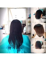 ヘアーアンドネイルサロンブルー(hair & nail salon BLUE)&nbsp;前下がりボブスタイル