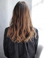 ヘアメイク ナル(hair make nalu)&nbsp;かきあげ前髪とセミウエットカールスタイル