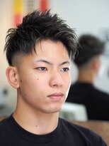 サン(3)&nbsp;ジェットモヒカン　メッシュ　フェード　ハイライト　刈り上げ