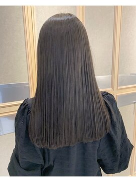 ガリカ 渋谷(Gallica) 地毛風オリーブ×ぱつっとロング