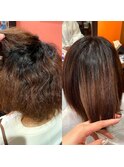 #酸性縮毛矯正#エアストレート#髪質改善