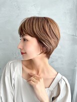 ラフィス ヘアー リノ 三宮店(La fith hair lino) 【La fith】丸みショート×シアーベージュ