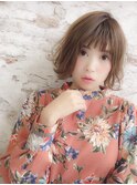 インナーグレージュ/マチルダボブ/前髪/ピンクベージュ/錦糸町