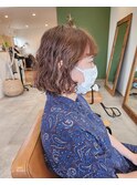 ボブ×パーマ