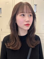 パーク 福岡天神西通り店(parc)&nbsp;シースルーバング　アッシュベージュ　透明感　メルティーカラー