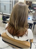 30代20代ダブルカラーミルクティエンドカラー透け感
