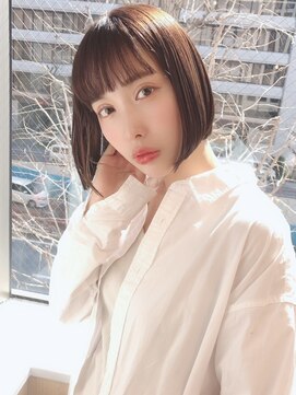 サンド ミュウ 横浜店(sand mieu) オリーブベージュ/ボブ/前髪/顔周り/ブリーチなし/韓国/横浜