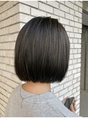 20代30代40代大人かっこいいコントラストハイライト×ボブ