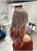 ミルクティーベージュ×ペールピンクグラデーション 成増