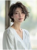☆オリーブグレーココアベージュ小顔クラゲヘアー/黒髪/髪質改善