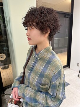 ホロ(hollo) マッシュショートパーマプードルパーマ