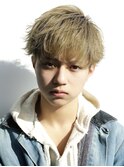 束感マッシュ　ハイトーン　ミルクティベージュ　鹿児島マッシュ