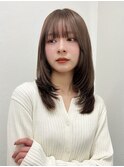 簡単スタイリング/伸ばしかけヘア/小顔ヘア/ブリーチなしカラー