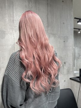 フィーネ つくば(Fi-Ne) ピンクベージュ　ダブルカラー　シールエクステ　韓国風ヘア