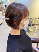 透け感ボブ