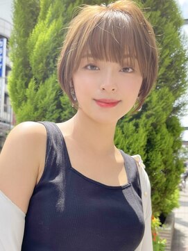 ♪前下がりショートボブハンサムショートカット上手い錦糸町ケア