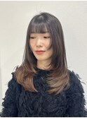 レイヤーカット×グラデーションカラー