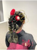 華やか◎成人式&卒業式!ツイン編みおろしヘアセット
