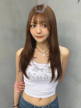 ペレ 原宿(PELE) ダブルカラー/ケアブリーチ/羽エクステ/原宿