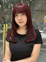 シー 立川(Si) ワインレッドカラーでレイヤースタイル