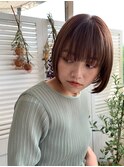 シンプル　顎ラインスリークボブ