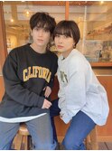 大人ショートボブ×スパイラルマッシュ[カップルクーポンあり]