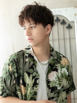 モッズヘア メン 新所沢店(mod's hair men) くせ毛風あざとカッコイイ☆アースカラーマッシュスタイルA