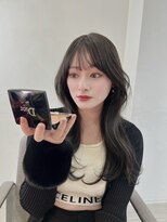 ノク(nok)&nbsp;くびれセミロングダークバイオレット_ショコラアッシュヘルシー