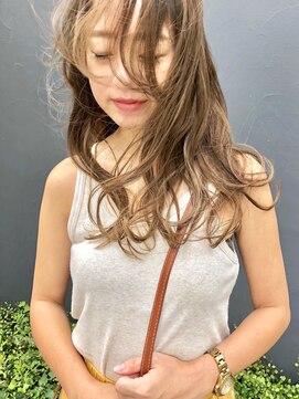 ワール(whirl.) パールベージュ×上質柔らかlong☆ベージュパーマ