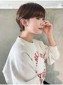 マッシュショート_斜めバンググレージュカラーシルキー_39158