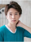 ワイルドアップバングのマットブラウンなラフショートm札幌月寒