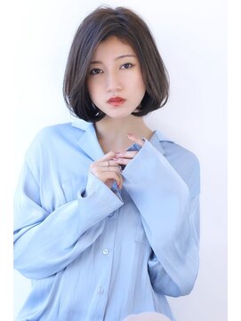 オーロ(ORO) アッシュブラック大人ボブニュアンスパーマ