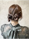 横浜／編みおろし／カチモリ／ヘアアレンジ