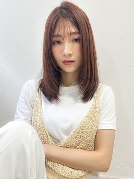 クラン 岡本(Chlan) 大人可愛いナチュラルストレート×愛されピンクブラウン