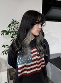 コントラストがかわいい◎ホワイトベージュイヤリングカラー
