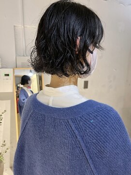 コフィー バイ メルト 吉祥寺(cofy by melt) 【三ツ井】簡単スタイリング ボブパーマ 吉祥寺 ブルーブラック