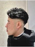 七三オールバックフェード