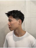 ブルーブラック/スペインカール/スパイキーショート/心斎橋