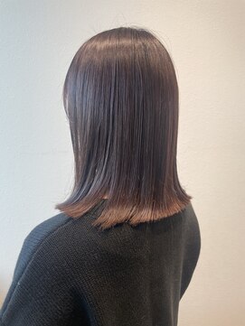 サラビューティーサイト 九大学研都市店(SARA Beauty Sight) くすみベージュ/透明感カラー/グレージュ/切りっぱなしロブ/20代