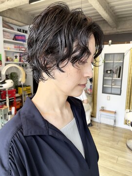 ヌード(NUDE) NUDE20代30代40代 ハンサムショート黒髪ショート パーマショート