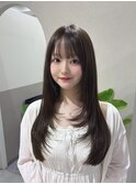 ロングレイヤー韓国小顔ワンカール