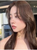 暗髪似合わせロングレイヤーカット美髪縮毛矯正トリートメント
