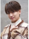 ラウンドマッシュシースルーバングニュアンスパーマ