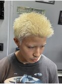中目黒/メンズカット/金髪ショート/スパイキーショート