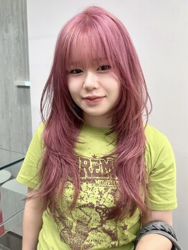 ソル バロール 表参道(SOL .valor) ハイトーンカラーブロンドミルクティーベージュ顔周りレイヤー◆