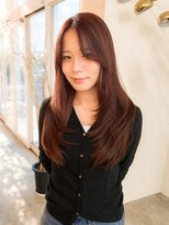 ユラギ フロム ユイマァル 倉敷(YURAGI from YUIMARL)&nbsp;倉敷レイヤーカット20代30代顔周りカットワインレッドブリーチ