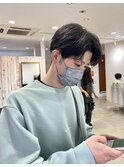 刈り上げセンターパート