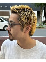 メンズカット＋ブリーチ[東京駅駅/メンズカット/メンズパーマ/顔剃り/シェービング/眉毛/バーバー/メンズ]